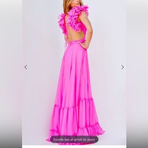 Mac Duggal size 2 hot pink long formal dress